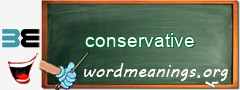 WordMeaning blackboard for conservative